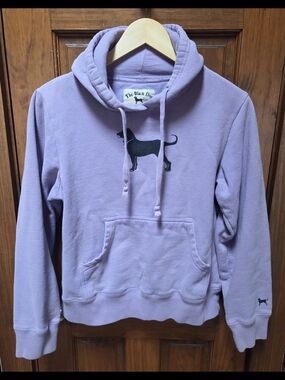 The Black Dog Lavender Hoodie W/ Paint On Sleeve